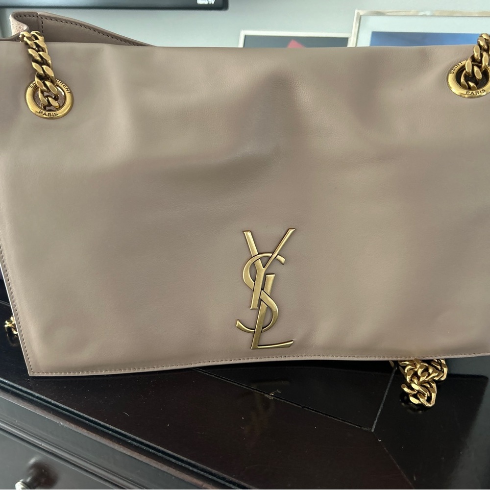 Saint Laurent Kate Crossbody Tan Suede Suede Bag-Reversible - Picture 2 of 10